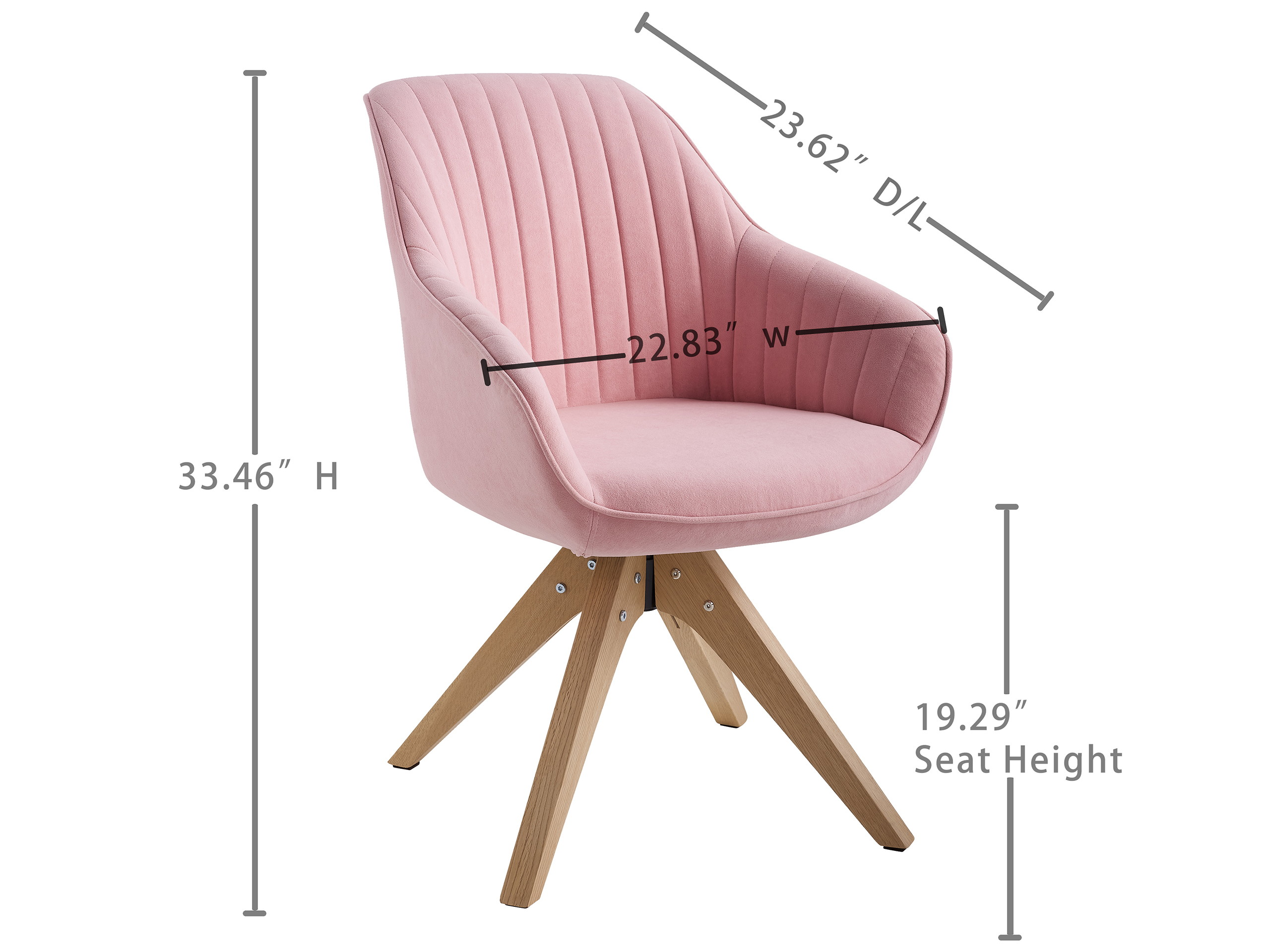 Modern Style 360 Degree Swivel Armchair Home Office Accent Computer Desk Chair For Workspace