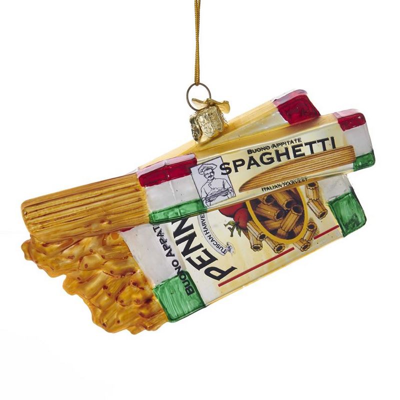 Noble Gems 2.25" Pasta Boxes Spaghetti Penne Ornament  -  Tree Ornaments