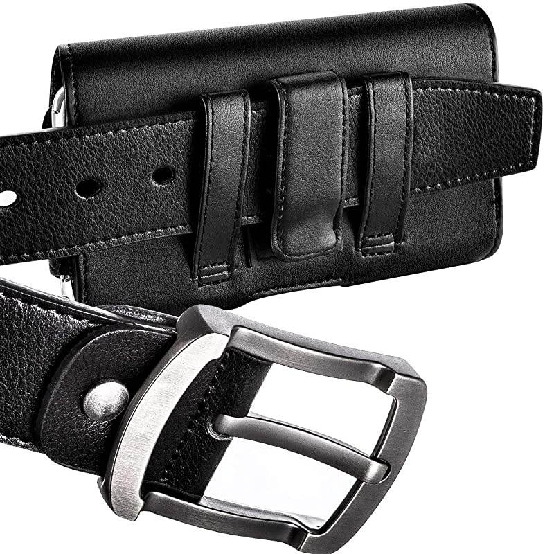 iPhone SE 2020 iPhone 8 iPhone 6S 7 Belt Case with Clip Apple iPhone 8 Leather Belt Clip Case Holster Pouch Sleeve Flip Cover Cell Phone Holder Fits Otterbox CommuterSymmetry Case