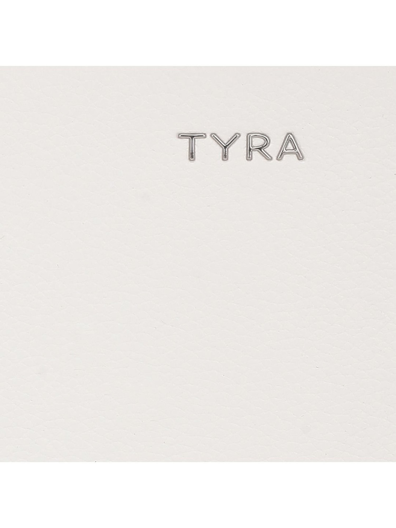 Tyra Sladison White Solid Faux Leather Sling Handbag