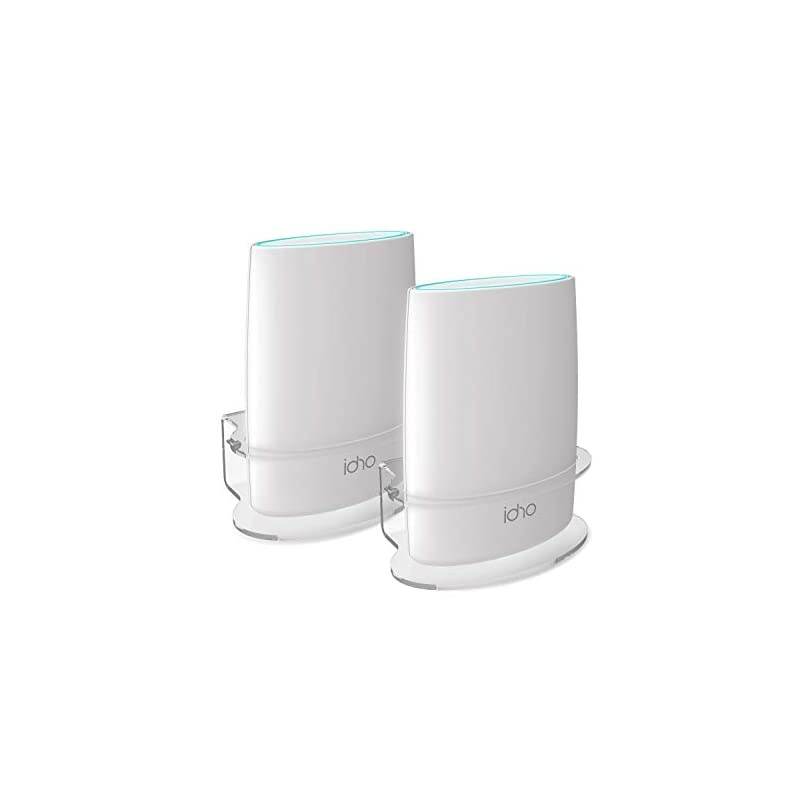 Orbi WiFi Wall Mount Sturdy Clear Acrylic Wall Mount Bracket Compatible with Orbi WiFi Router RBS40 RBK40 RBS50 RBK50 AC2200 AC3000 Tri Band Home WiFi Router 2 Packs
