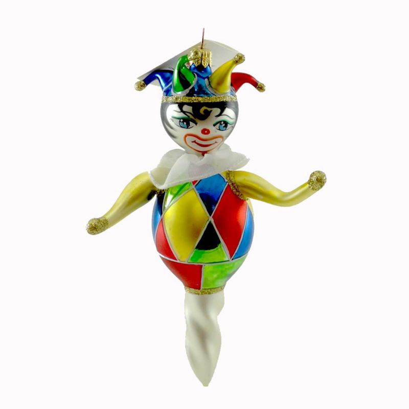 Laved Italian Ornaments Jester Twist Clown  -  Tree Ornaments