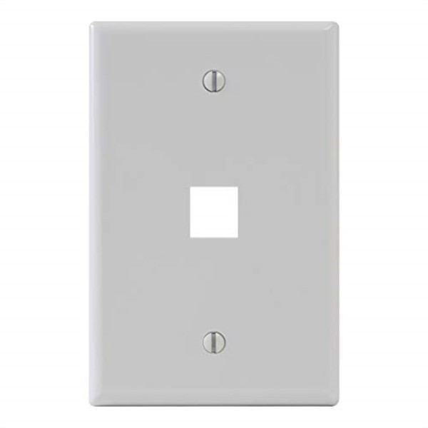 Icc classic Oversized Faceplate with 1 Port in Single gang, White