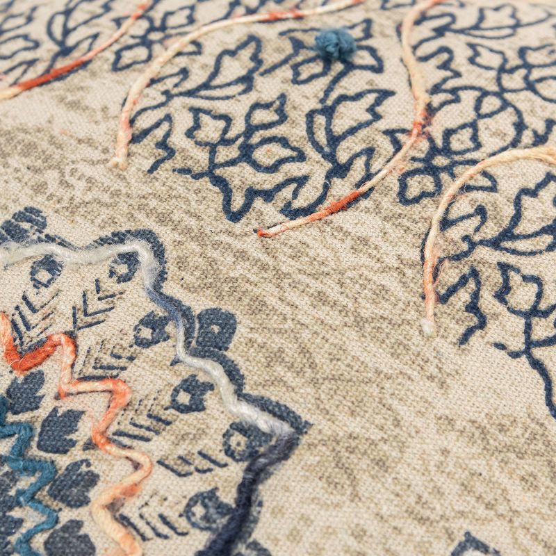 20"x20" Oversize Abstract Polyester Filled Square Throw Pillow Blue - Rizzy Home