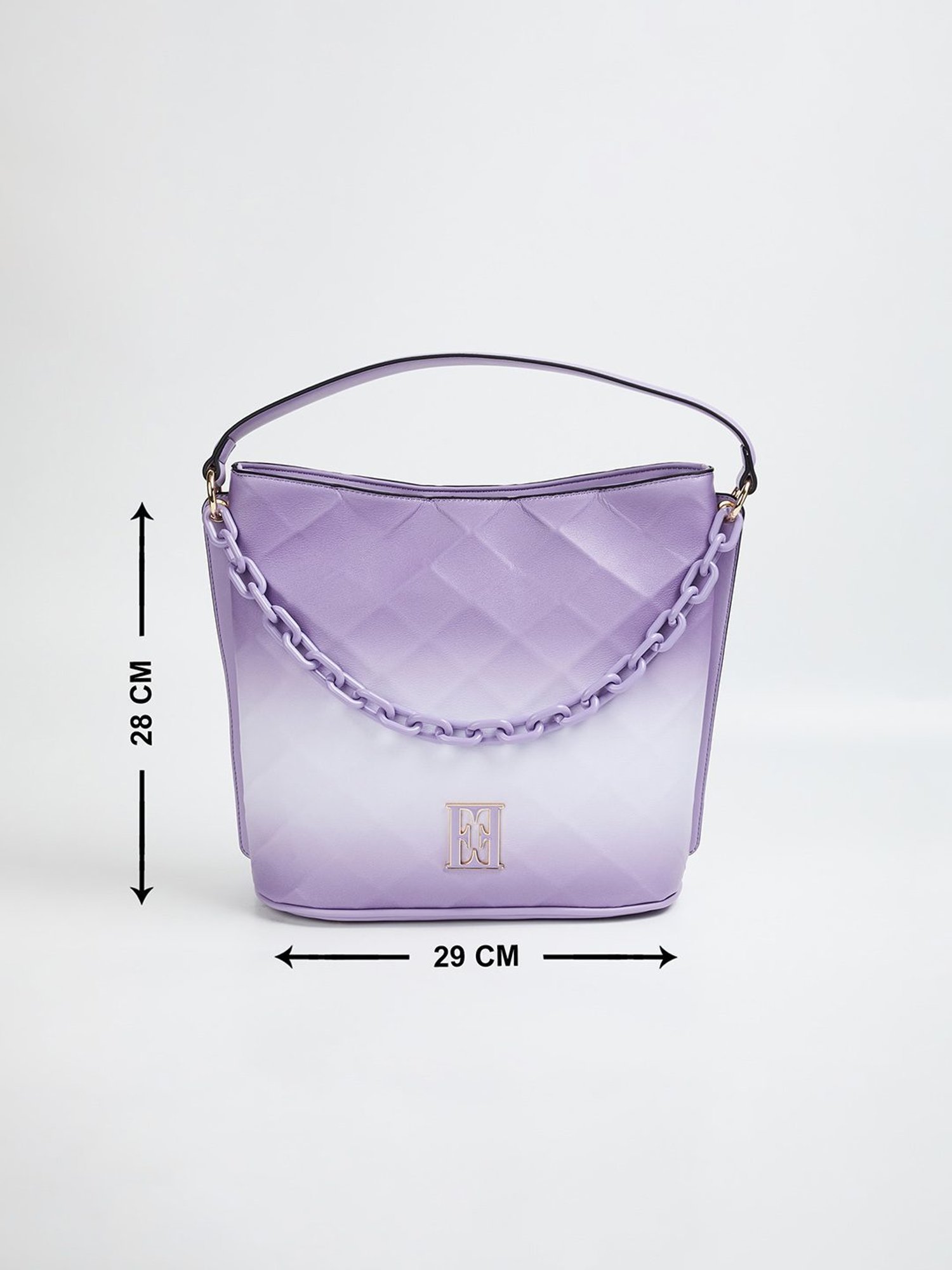Elle Lilac Textured Hobo Bag