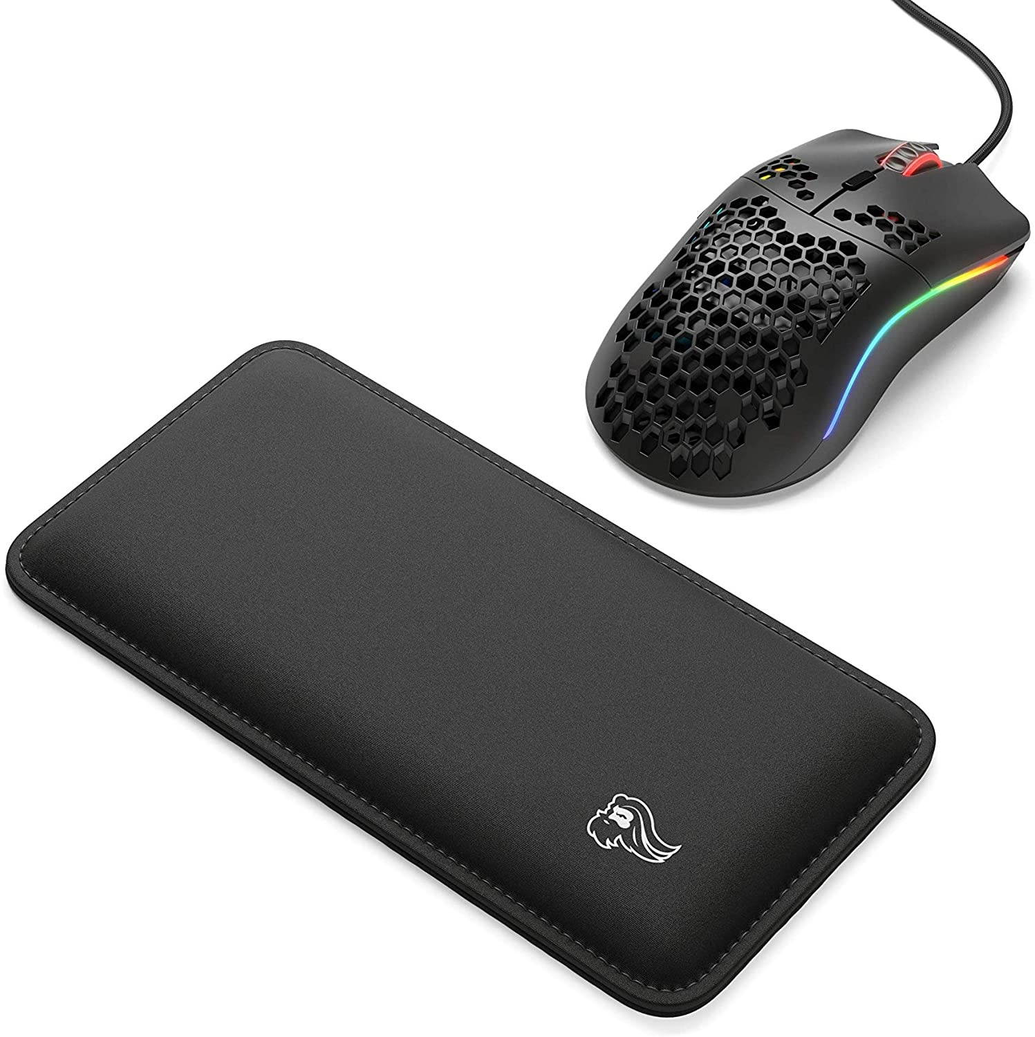 Glorious Model O- Minus (Glossy Black) + Mouse Wrist Rest Bundle