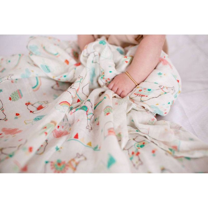 Loulou Lollipop Muslin Swaddle Blanket - Llama