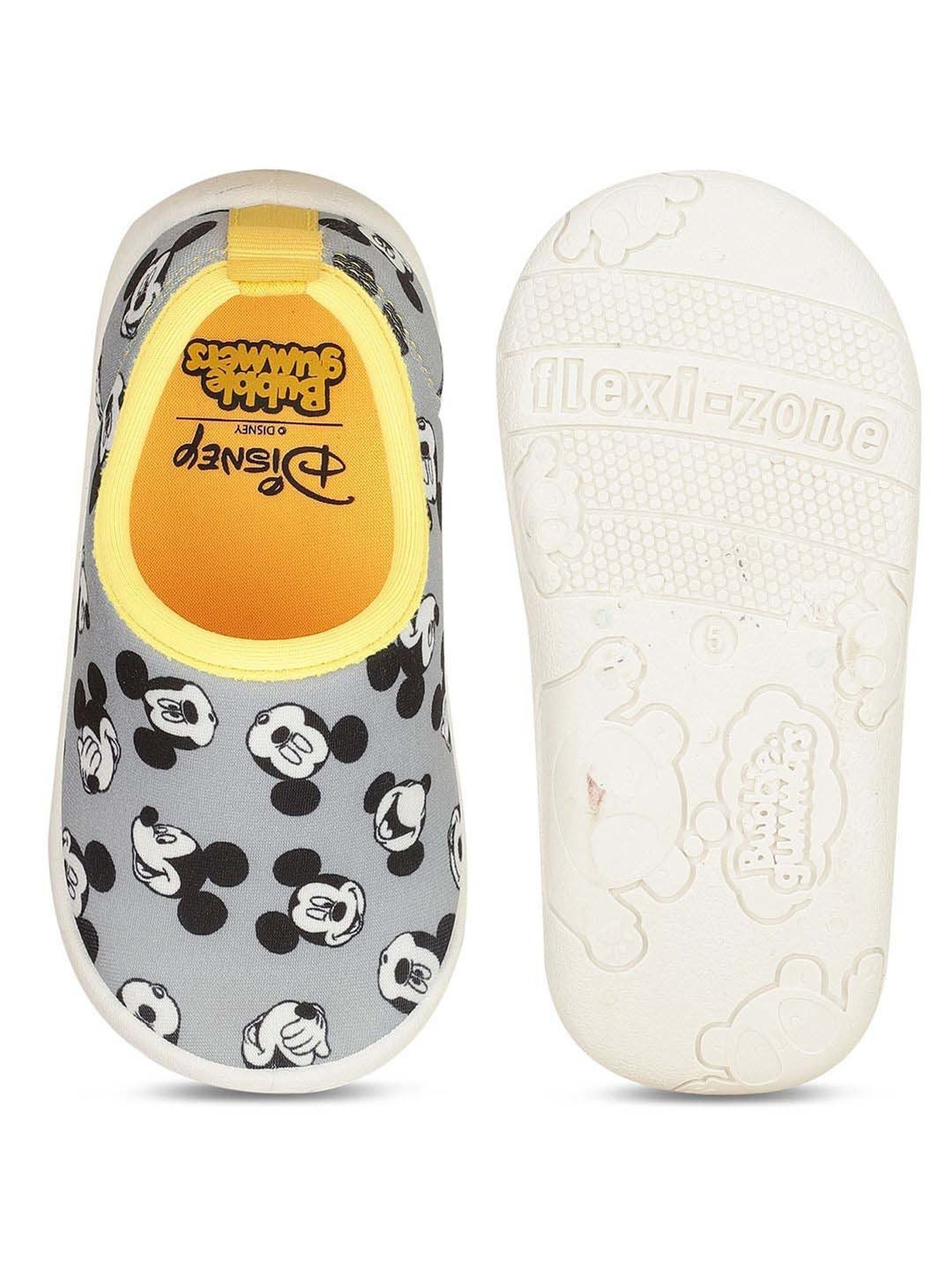 Disney by Bata Kids Grey & Yellow Casual Slip-Ons