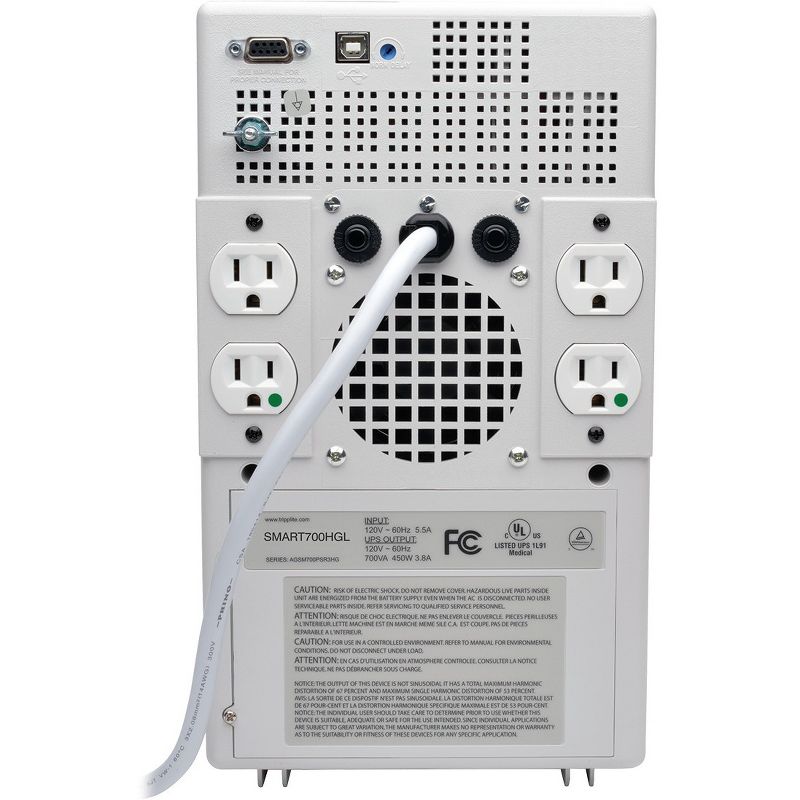 Tripp Lite 700VA 450W Lithium Iron Phosphate (LiFePhos) UPS Smart Tower AVR Hospital Medical 120V - 18 Minute - Tower, Wall Mountable - 18 Minute