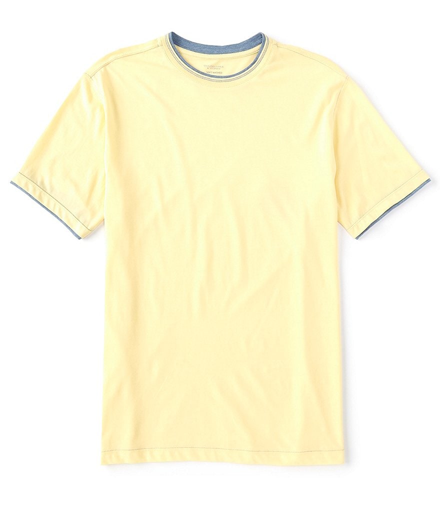 Soft Washed Short Sleeve Double Crew Neck Tee