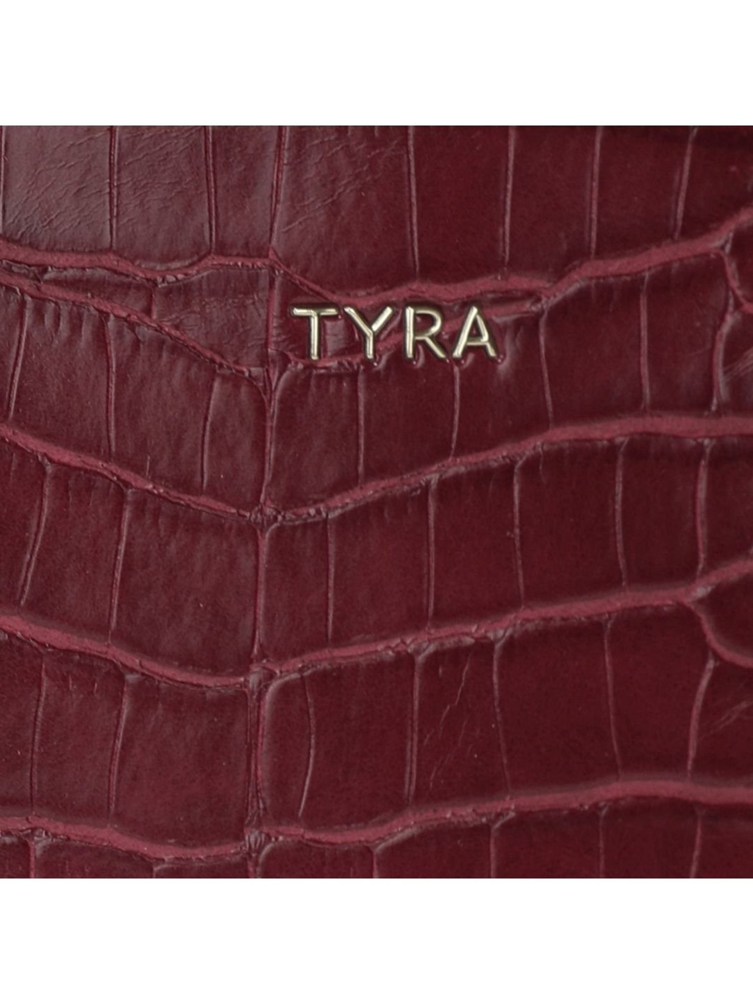 Tyra Calla Wine Textured Faux Leather Handbag
