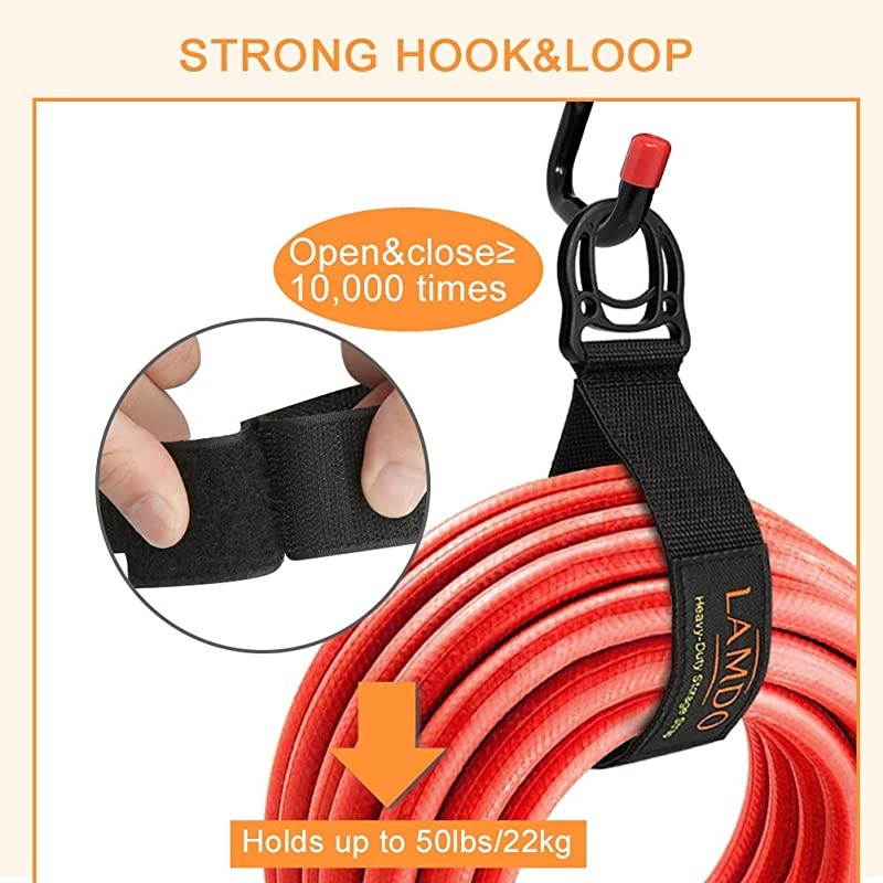 Extension Cord Organizer8 PackHeavyDuty Hoop and Loop Storage Straps for HosesCablesRopesCords Hanger and More for GarageHomeShopRVBoat and Camping Organization