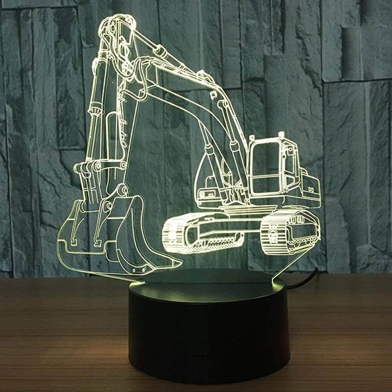 3D Lamp LED Optical Illusion Night Light for Kids Nursery Bedroom YKL World 7 Color Changing Bedside Table Lights Birthday Gift Toys for Boys