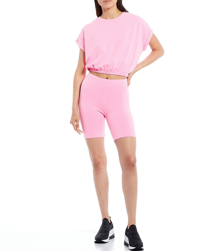 Gianni Bini Rita High Rise Pull-On Coordinating Biker Shorts