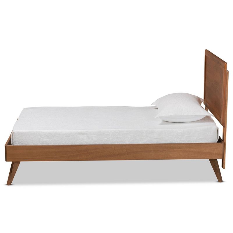 Twin Jiro Wood Platform Bed Walnut Brown - Baxton Studio
