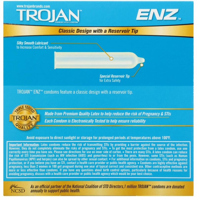 Trojan ENZ Lubricated Condoms - 36ct