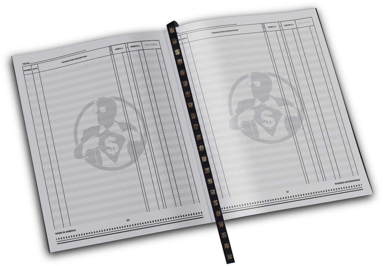 8-1/2x11 Large Check Register, Oversized Check Book