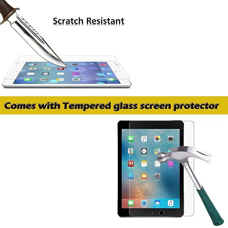 iPad 2 Case for Kids Shockproof Silicone Handle Stand Case CoverampTempered Glass Screen Protector for Old Version Apple iPad 2nd GenerationiPad 3rd GenerationiPad 4th Generation Green