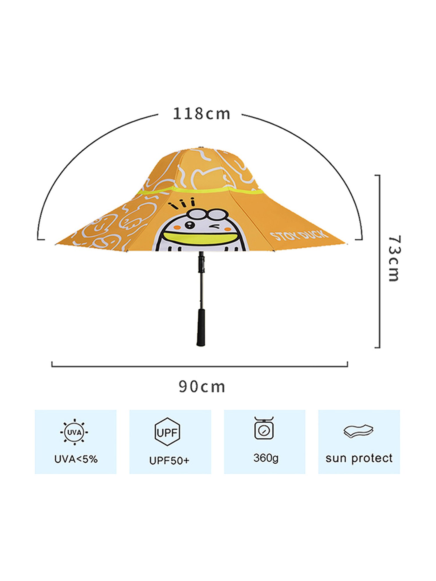 Little Surprise Box LLP Orange Polyester Kids Umbrella