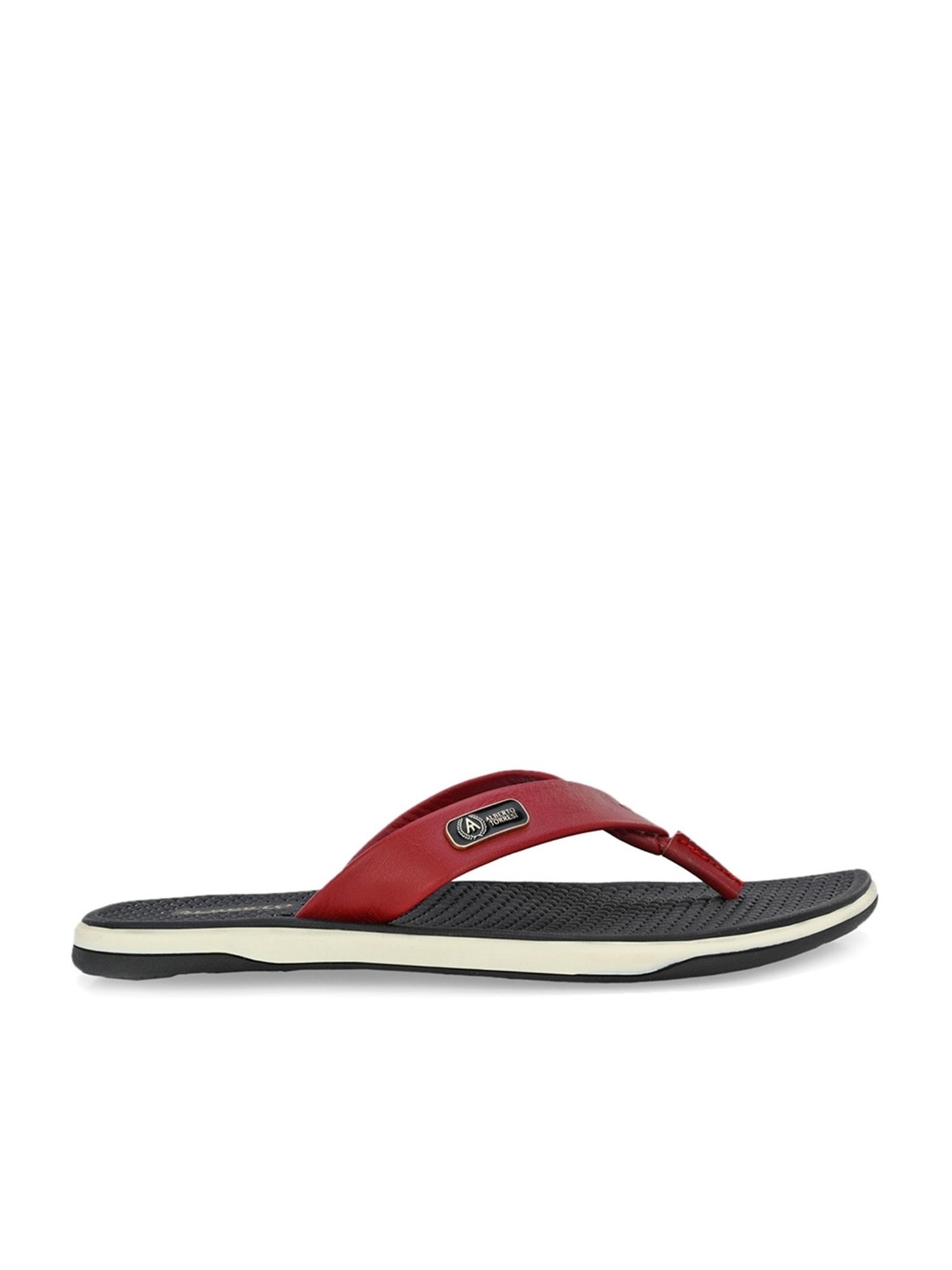 Alberto Torresi Men's Red Thong Sandals