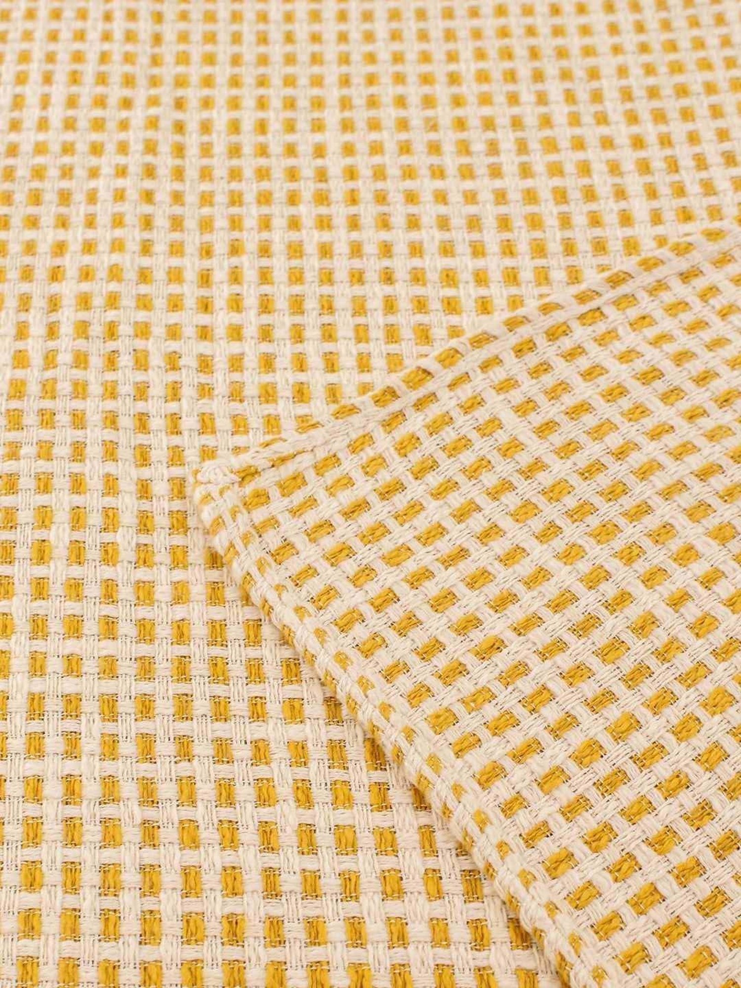House This Girnar Yellow 150 TC Cotton Double Bedcover