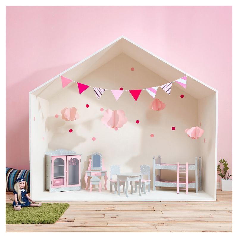 The Queen's Treasures Vintage Style Wooden Kitchen Sink for 18" Dolls