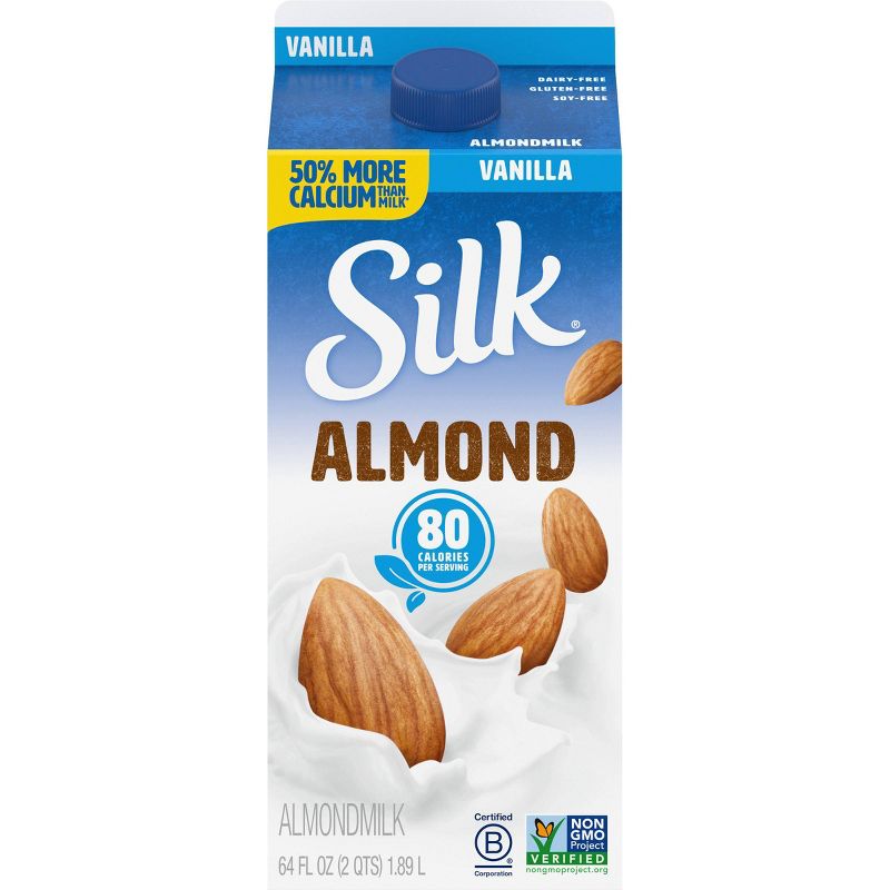 Silk Almond Vanilla Almond Milk - 0.5gal