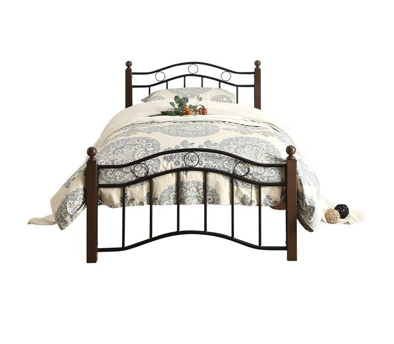 Homelegance Twin Size Averny Metal Platform Bed Frame and Storage Space Below with Headboard and Footboard, Black