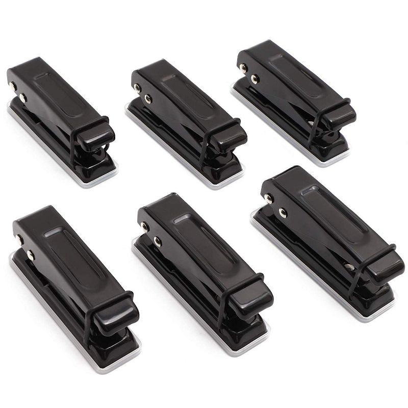 Business Source Heavy-duty 3-hole Punch - Black