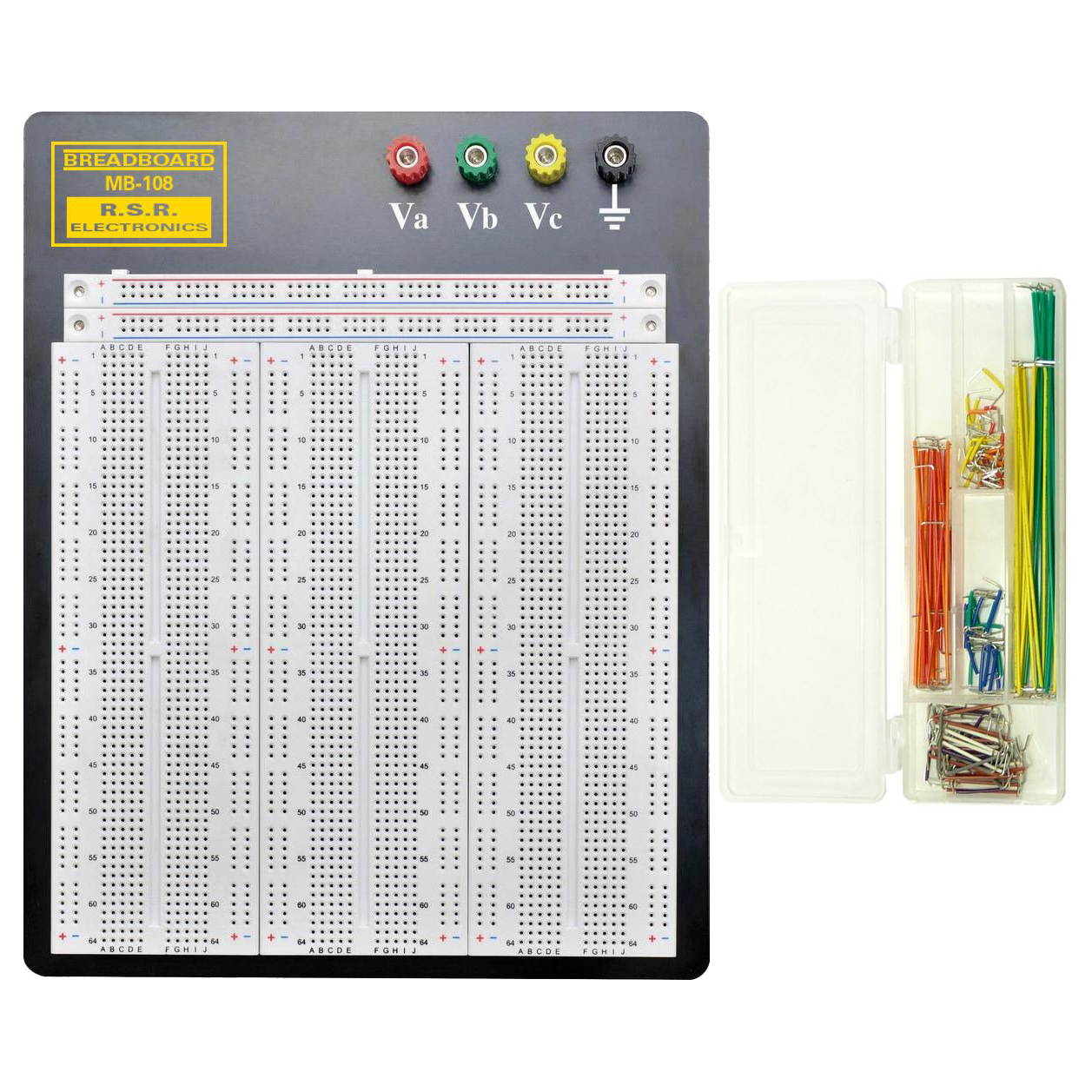 RSR MB108 Solderless Breadboard (3,220 Contact Points) with 140 Piece Jumper Wire Kit