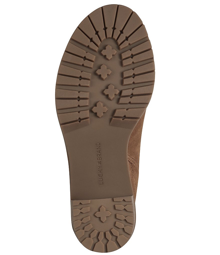 Lucky Brand Dalliey Suede Lug Sole Slides