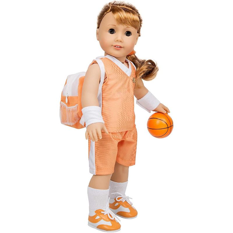 Dress Along Dolly Basketball Uniform Outfit for American Girl Doll