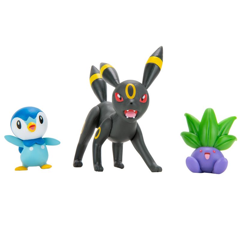 Pokemon Battle 3pk Figure Set - Piplup, Oddish & Umbreon