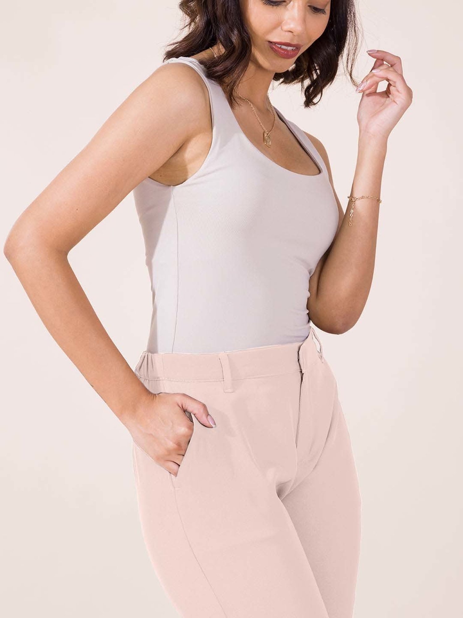 Go Colors! Pink Mid Rise Formal Trousers