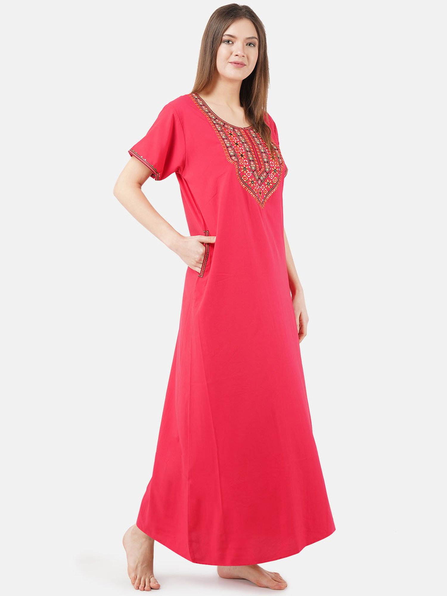 KOI SLEEPWEAR Peach Embroidered Nighty