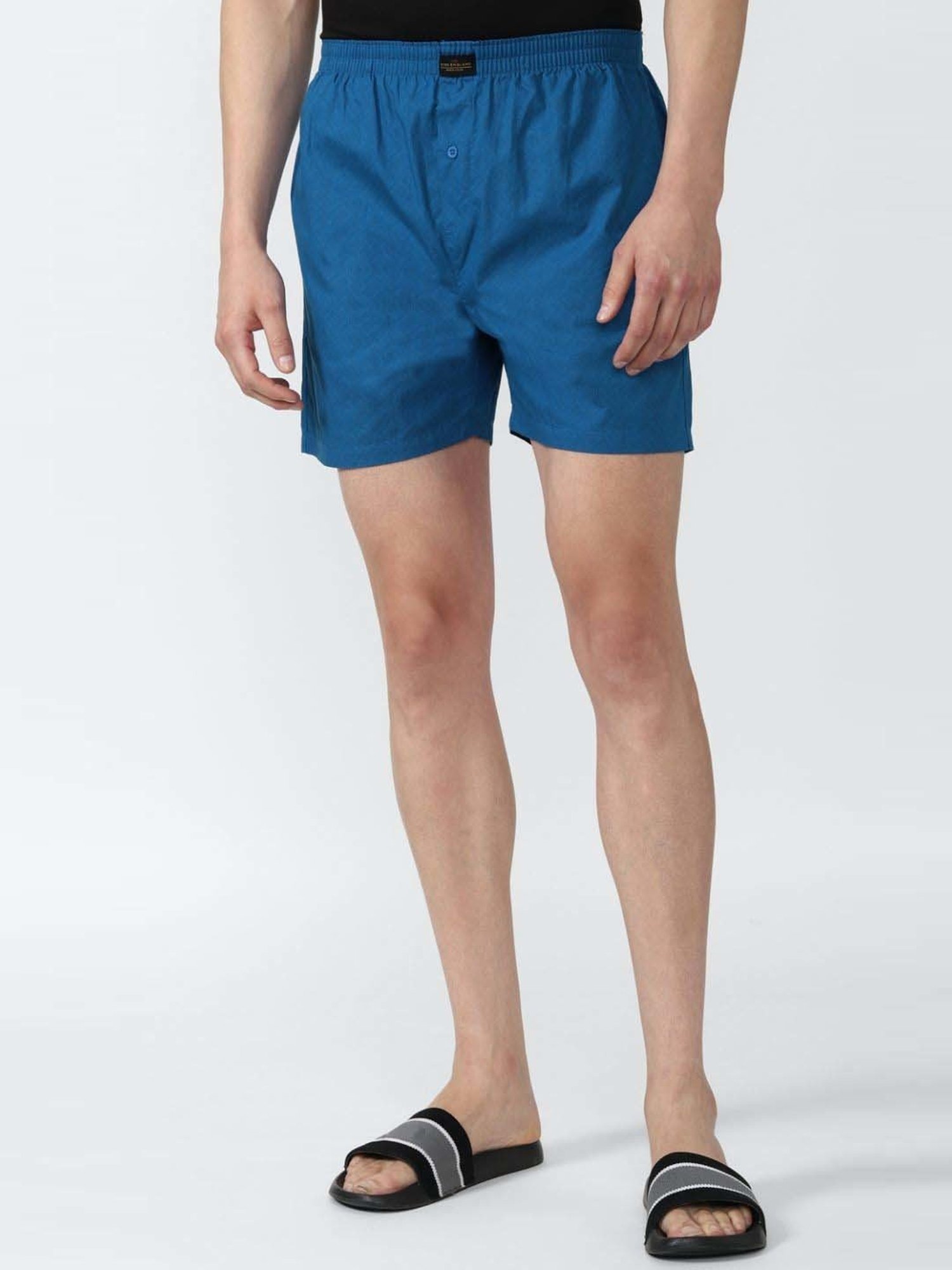 Peter England Blue Cotton Regular Fit Boxers