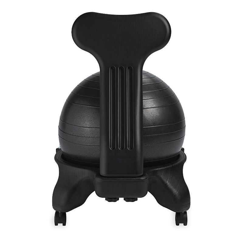 Gaiam Classic Gym Yoga Exercise Fitness Balance Ball Office Desk Chair, Black