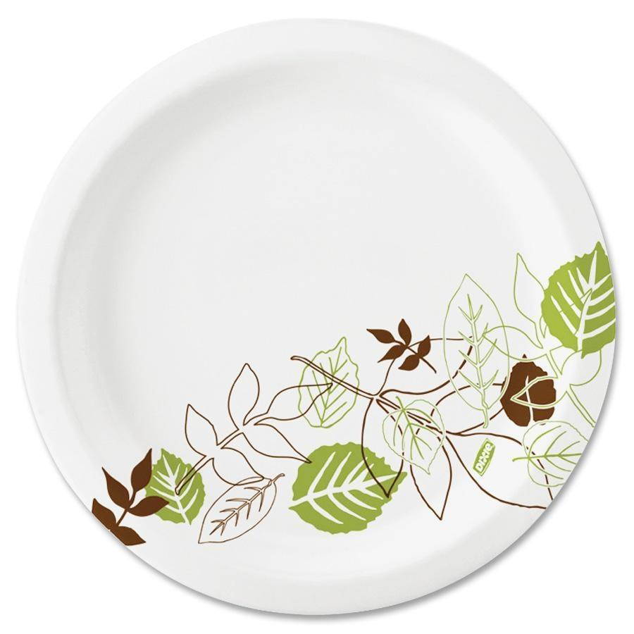 Dixie Foods Plates, Heavy Weight, 6-7/8, 1000/CT, Pathways/White