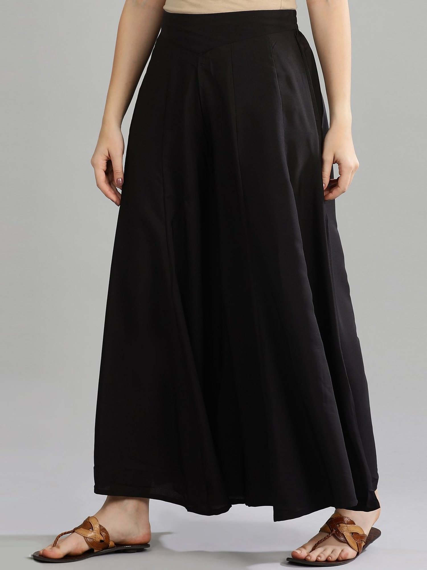 Aurelia Black Regular Fit Palazzos