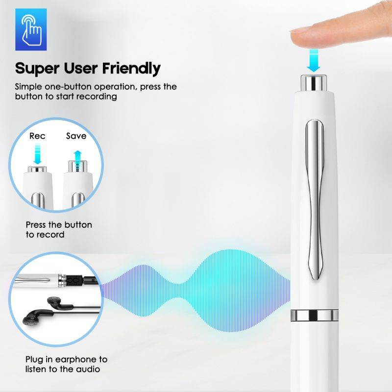 High-definition digital voice recorder long-distance noise reduction mini recording voice control recording meeting student class recorder