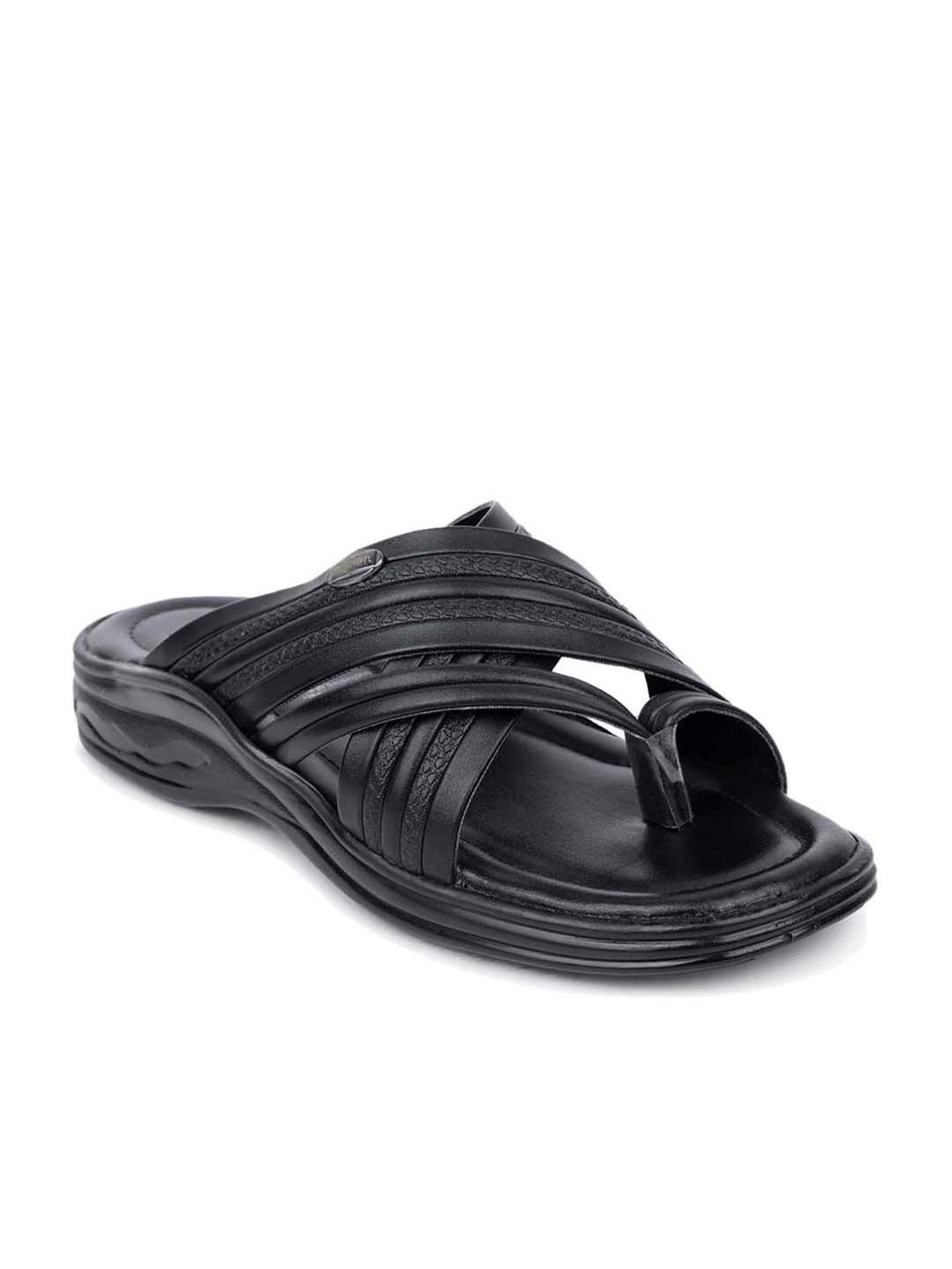 Action Men's Black Toe Ring Sandals