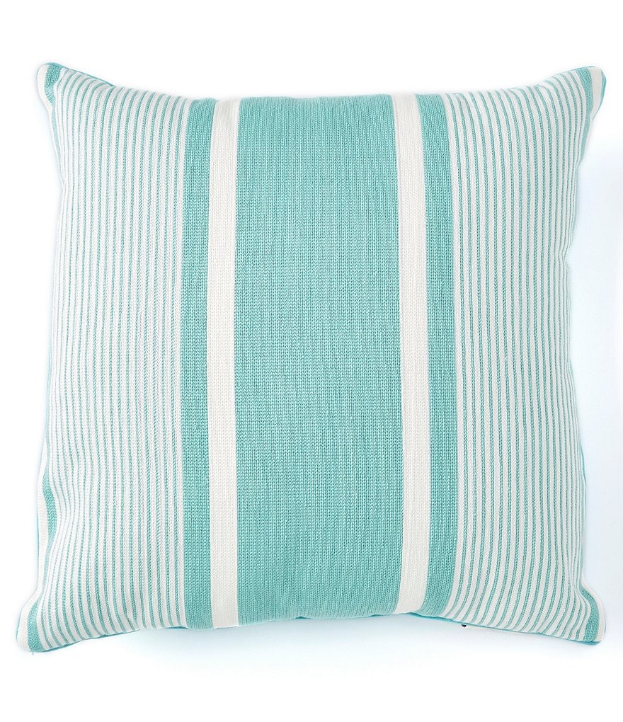 Southern Living Outdoor Living Collection Striped Indoor/Outdoor Square Pillow