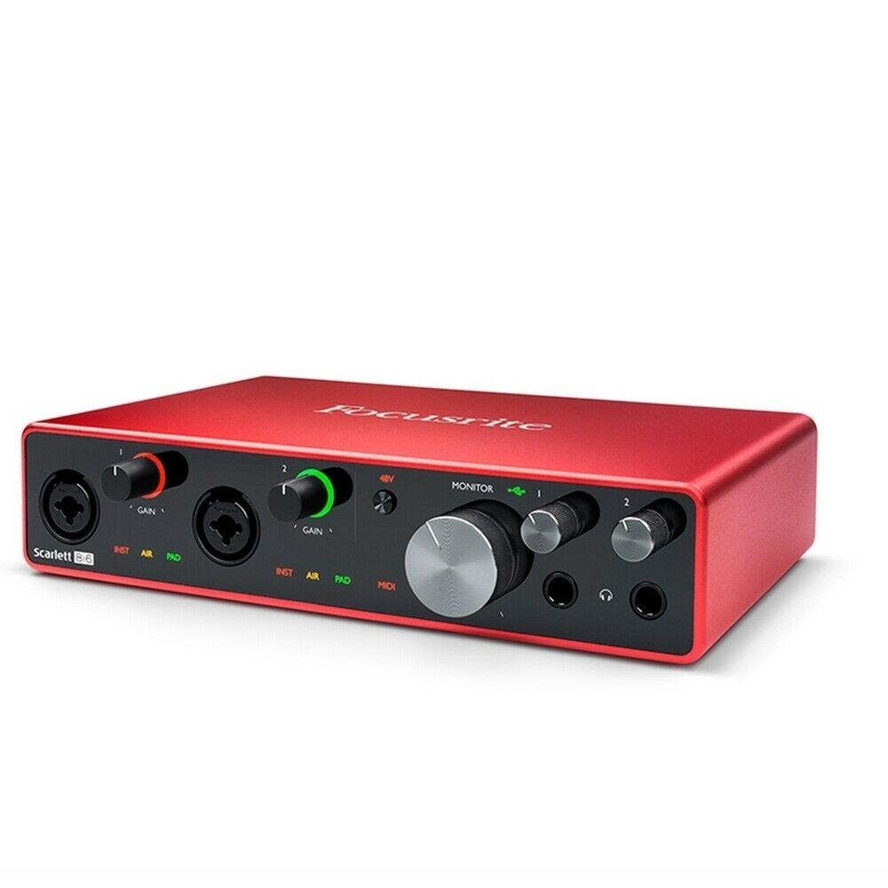 Focusrite Scarlett 8i6 Audio Recording Interface, USB 2.0, 24-bit / 192kHz