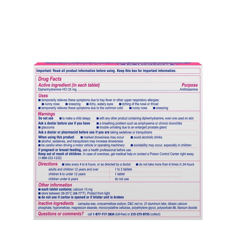 Benadryl Ultratabs Allergy Relief Tablets - Diphenhydramine - 48ct
