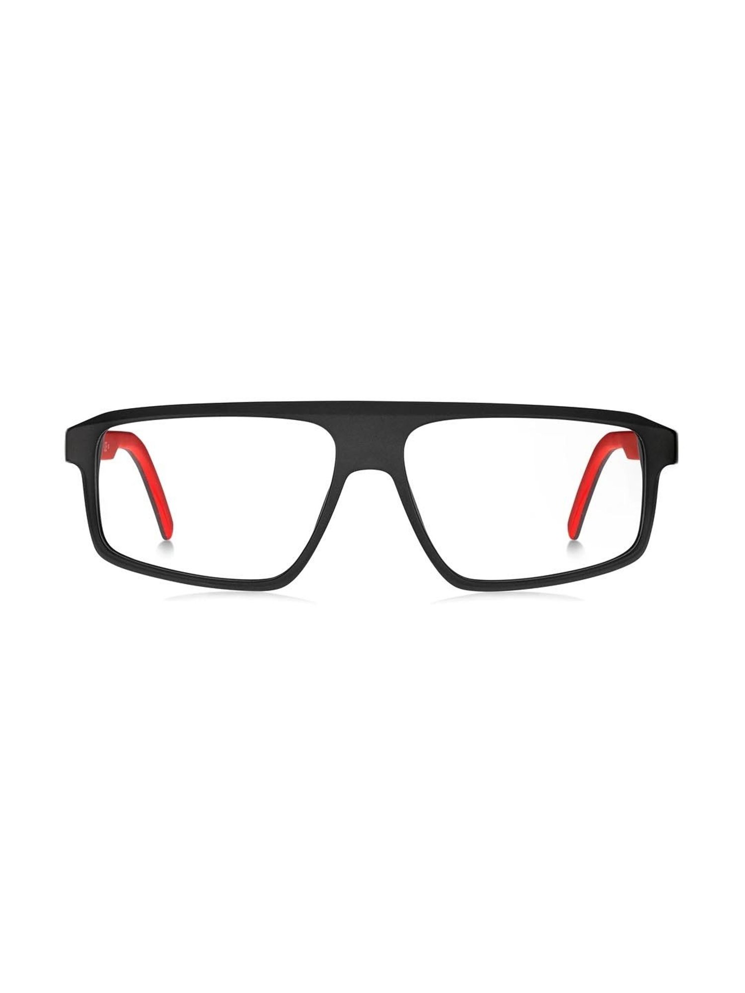 HUGO Black Rectangular Eye Frames for Men