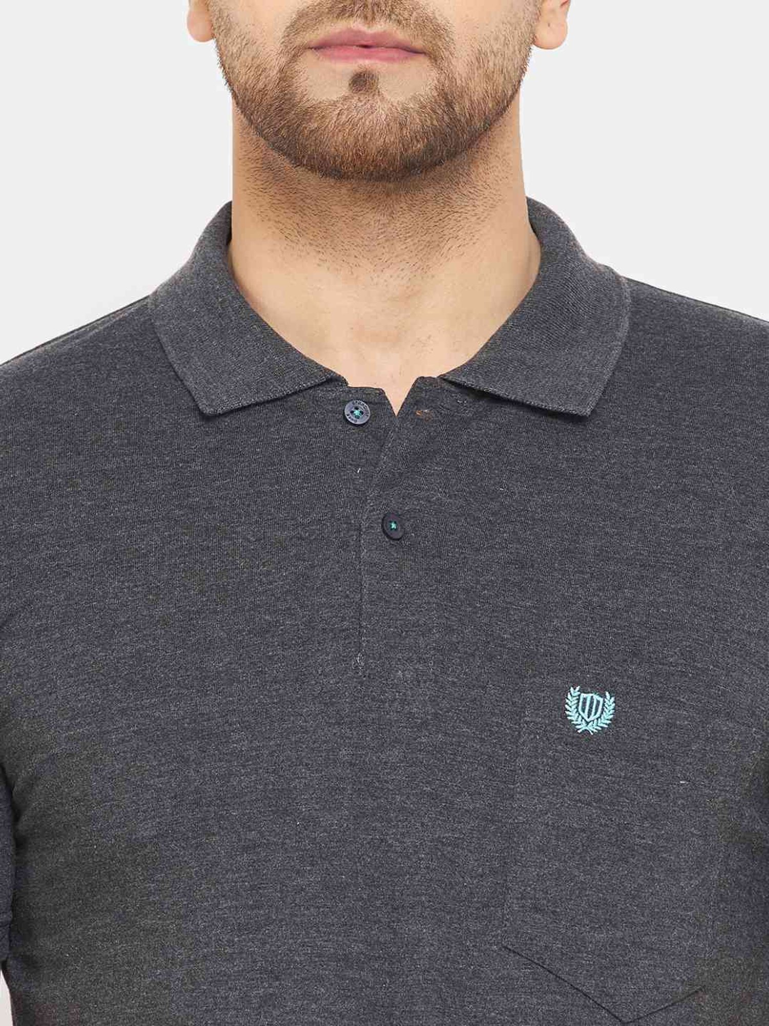 Duke Dark Grey Regular Fit Polo T-Shirt