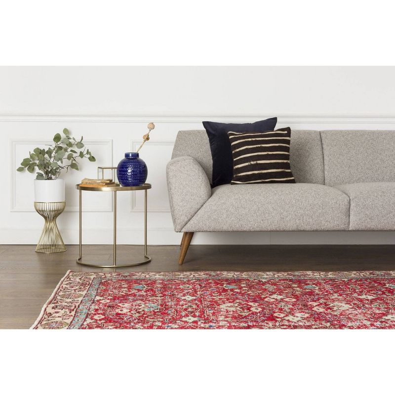 4'11"x8'2" Vintage One-of-a-Kind Gislain Rug Red - Revival Rugs