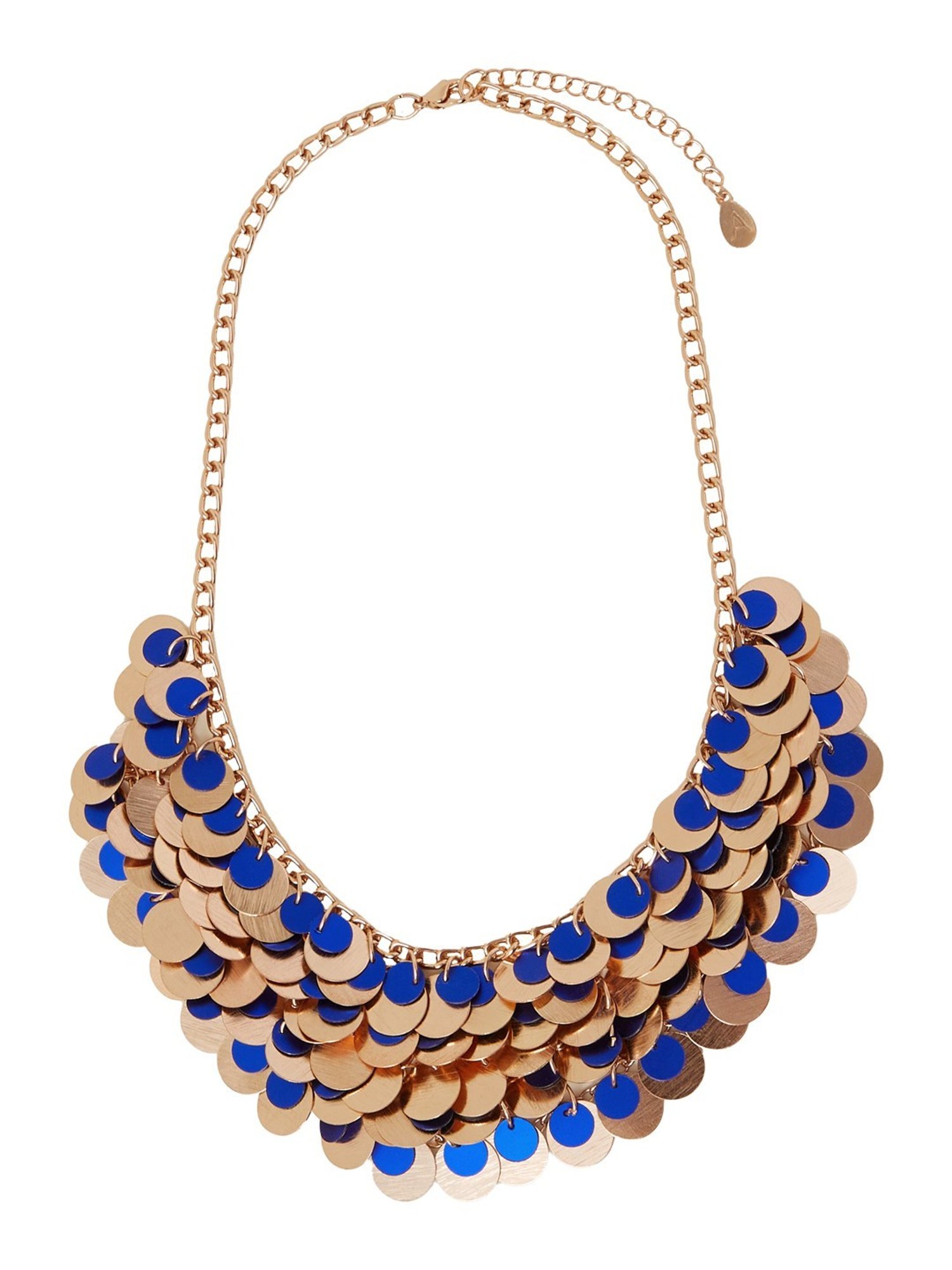 ToniQ Gold-Plated White Baroque Choker Necklace for Women