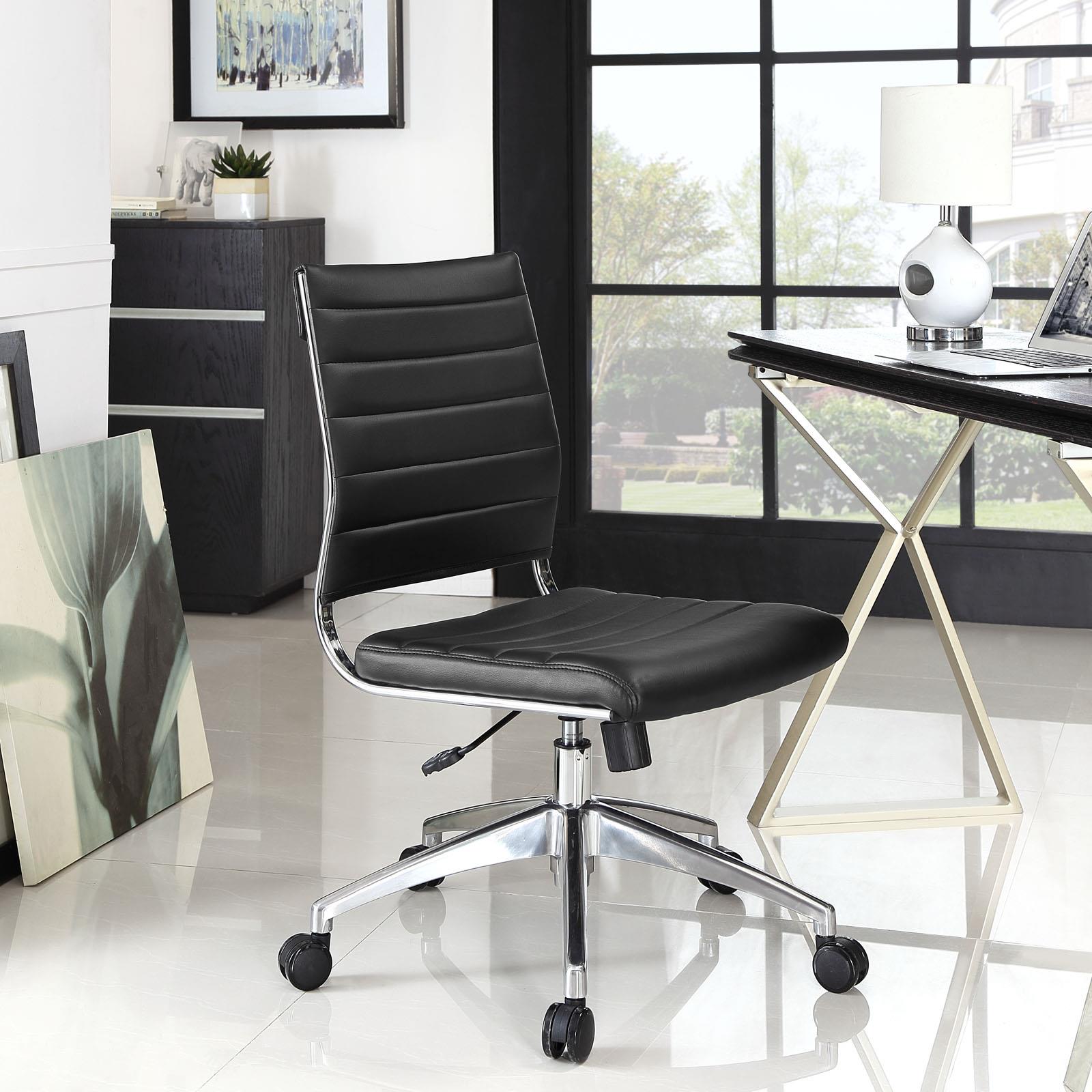 Jive Armless Mid Back Office Chair in Black