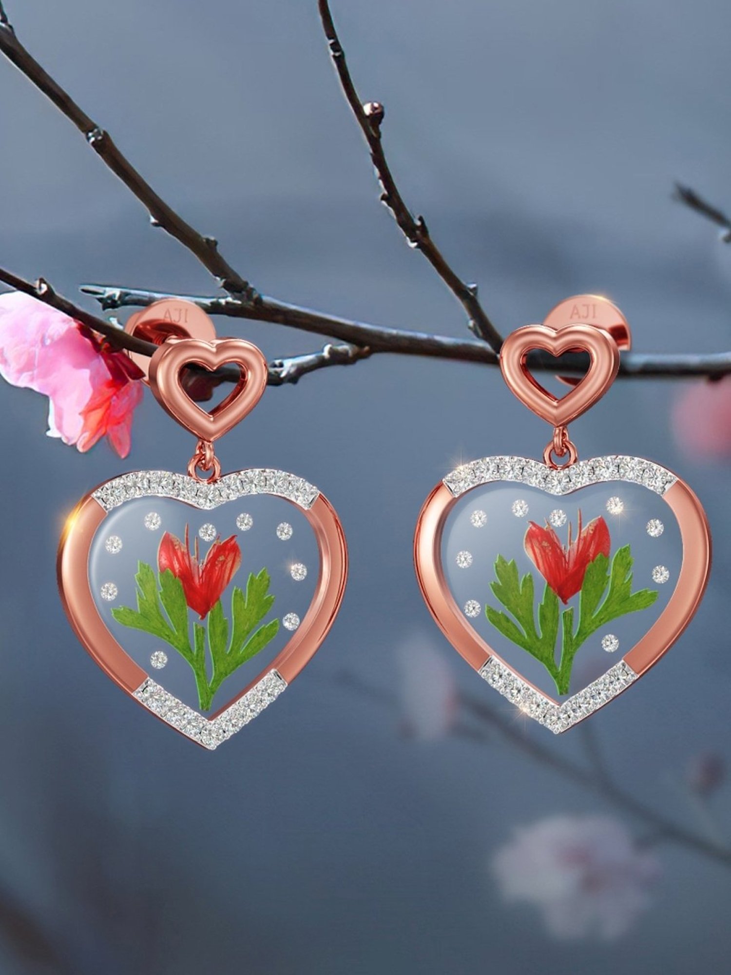 Joyalukkas 18k Gold Pleasing Diamond Drop Earrings